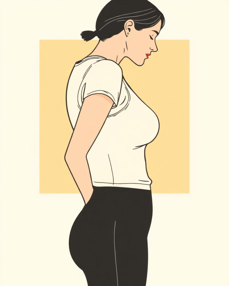 After — Moderate profile breast augmentation result